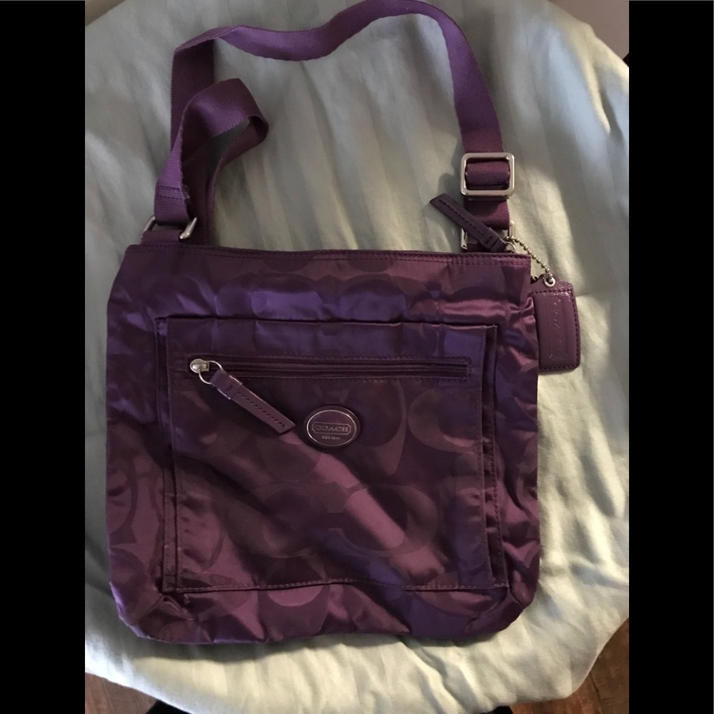 Purple Coach crossbody